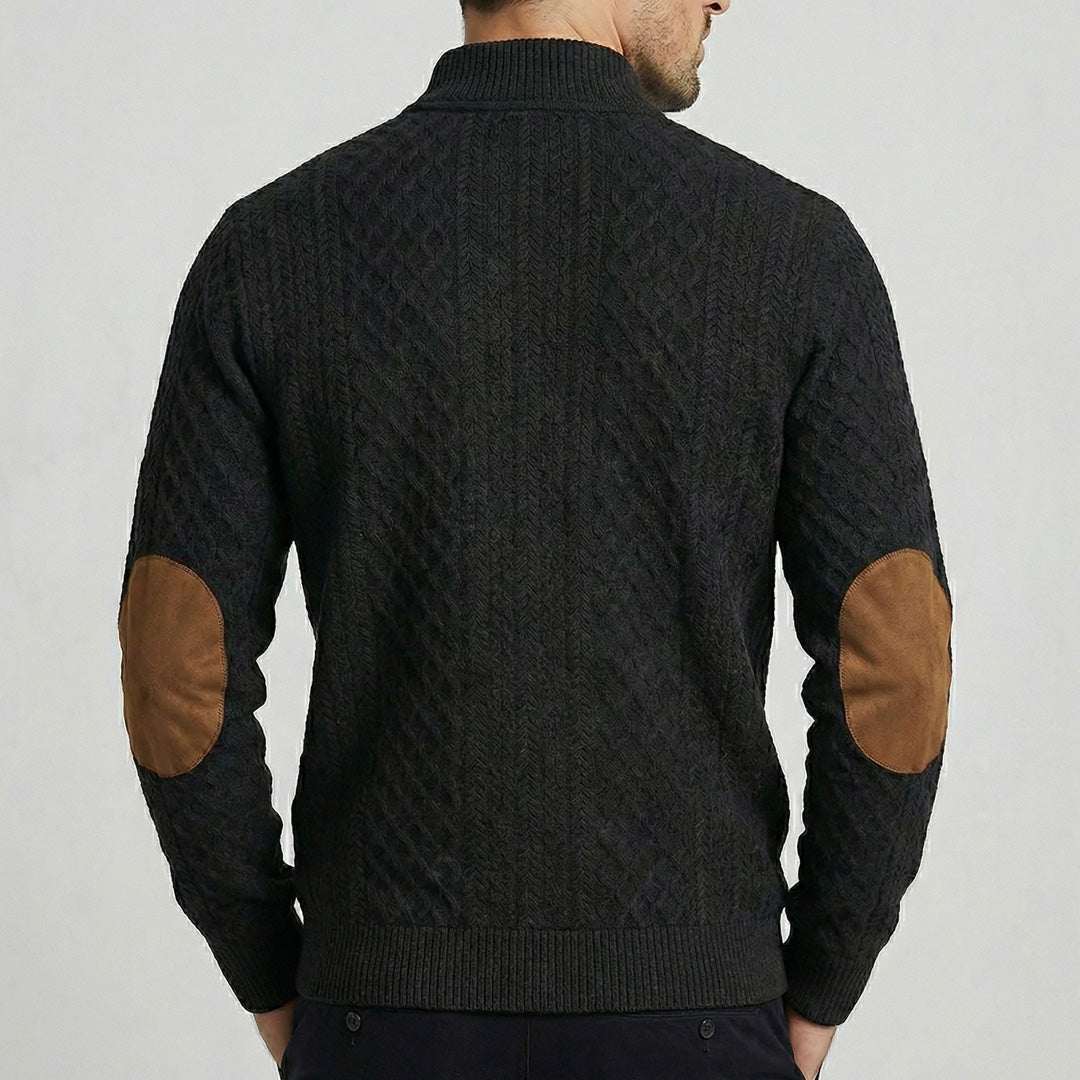 Crown - Jersey de cuello alto clásico para hombre
